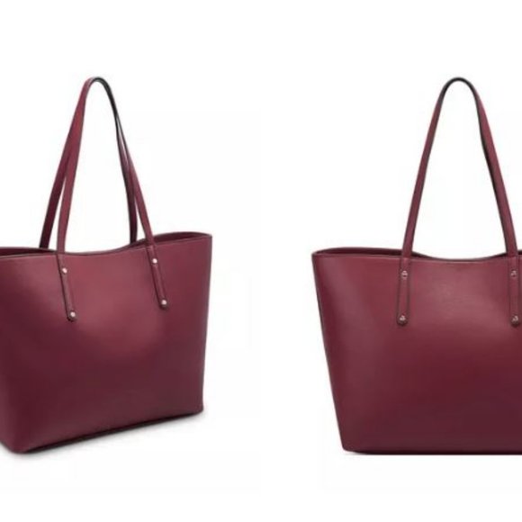 INC Zoiey faux-leather women's XL tote bag - RED - Picture 6 of 7